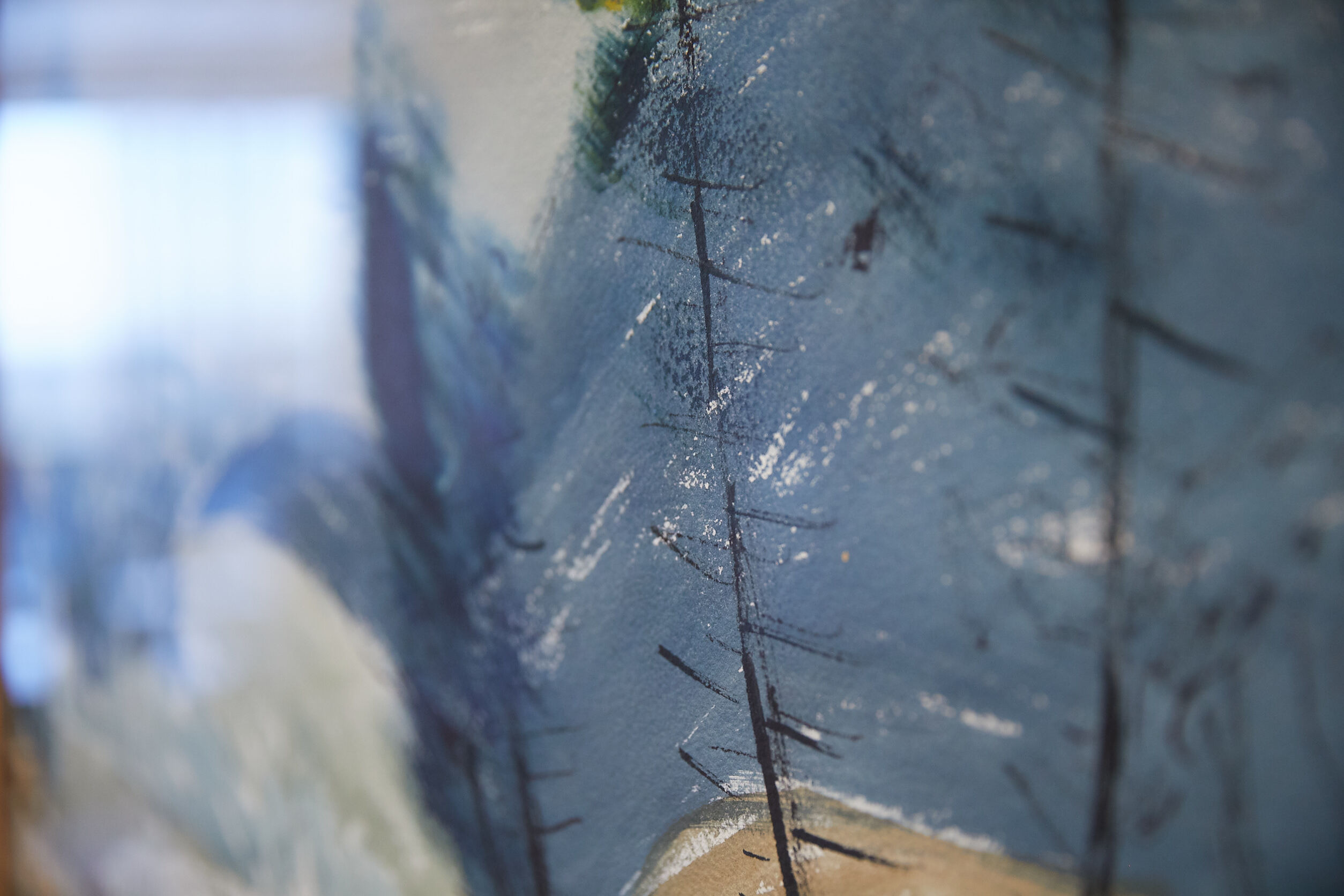Abstract oil painting closeup